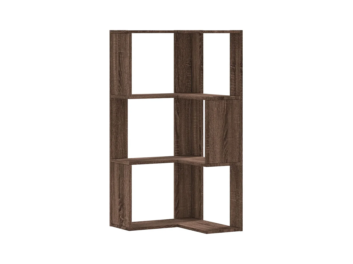 Eck-Bücherregal 3 Böden Eichen-Optik 50x50x102 cm Holzwerkstoff