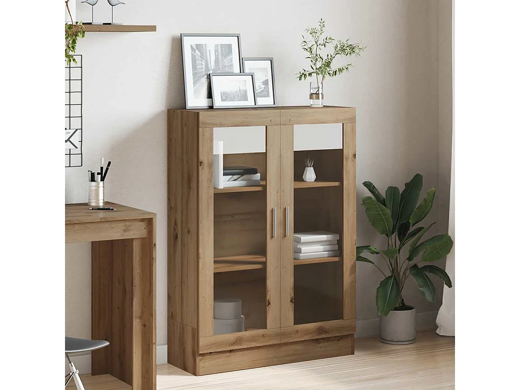 Bibliothèque chêne artisanal 82,5x30,5x115 cm bois d'ingénierie