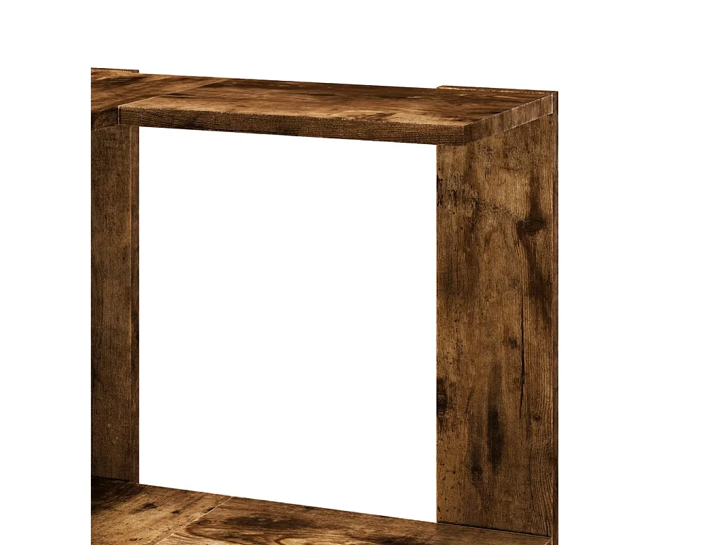 Boekenkast 5-laags hoek 50x50x179 cm bewerkt hout gerookt eiken