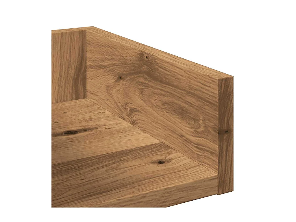 Bibliothèque chêne artisanal 48x25,5x140 cm bois d'ingénierie