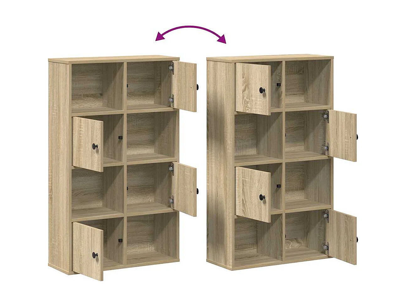 Bibliothèque chêne sonoma 60x24x101,5 cm bois d'ingénierie