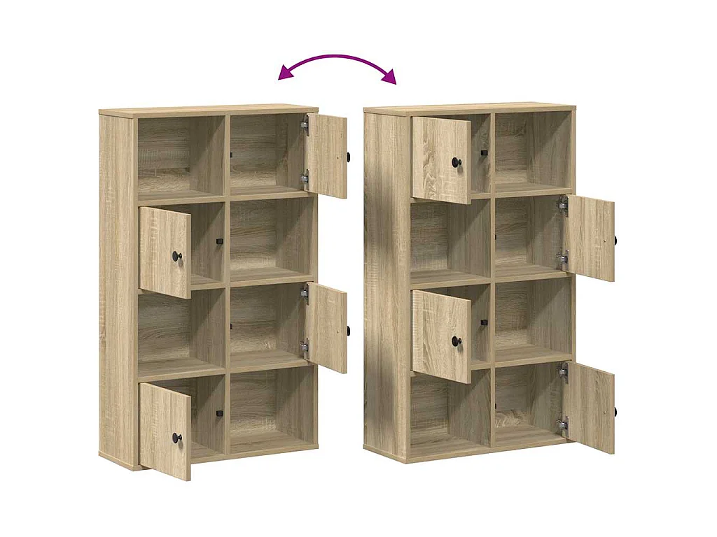 Bibliothèque chêne sonoma 60x24x101,5 cm bois d'ingénierie