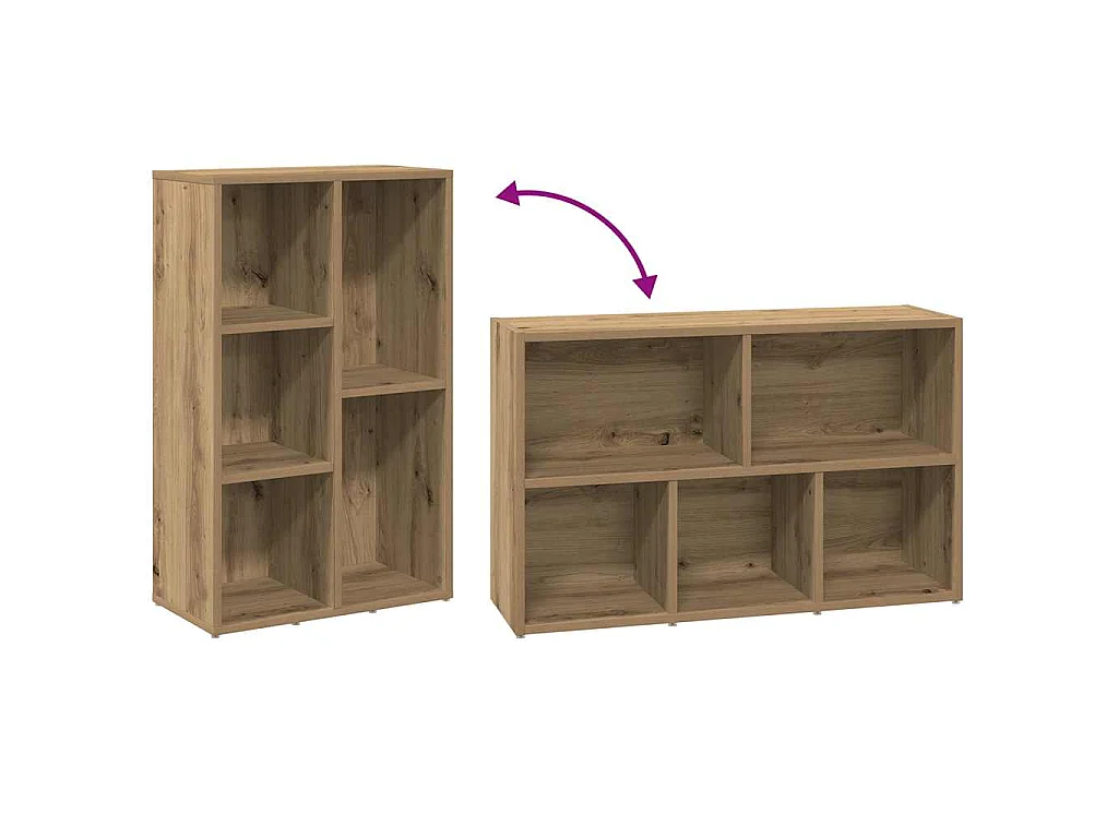 Libreria Rovere Artigianale 50x25x80 cm in Legno Multistrato