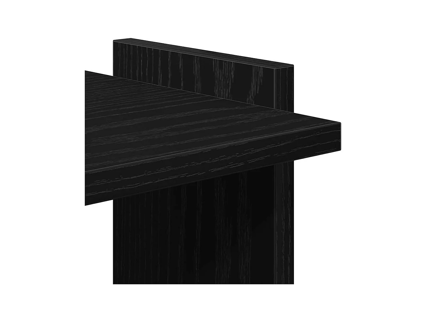 Bücherregal 3 Böden Schwarz 60x30x120 cm Holzwerkstoff