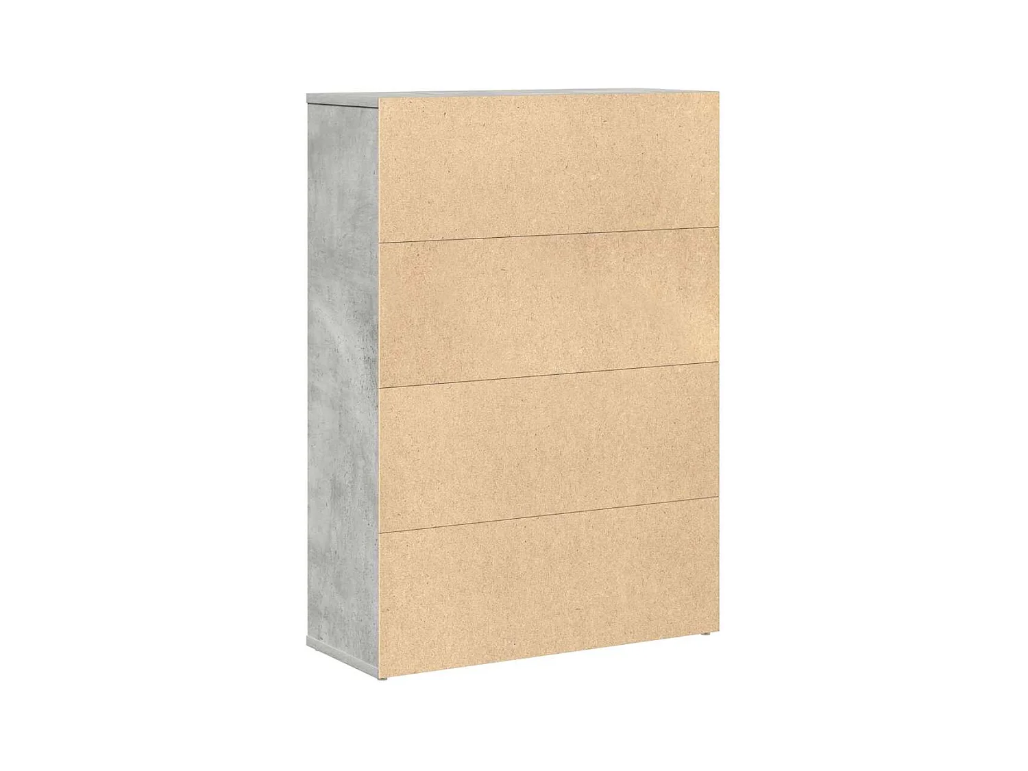 Bücherregal Betongrau 60x24x85 cm Holzwerkstoff