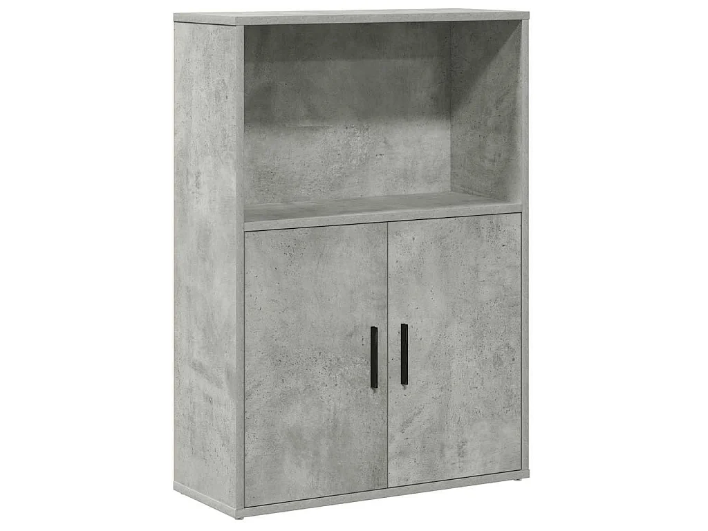 Boekenkast 60x24x85 cm bewerkt hout betongrijs