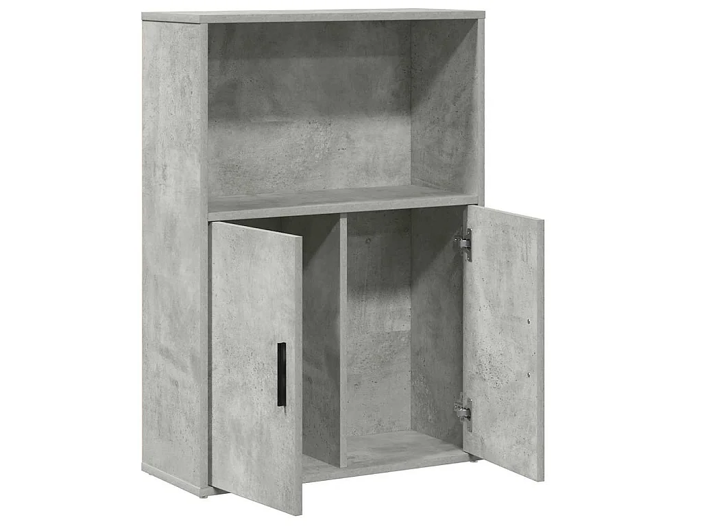 Boekenkast 60x24x85 cm bewerkt hout betongrijs