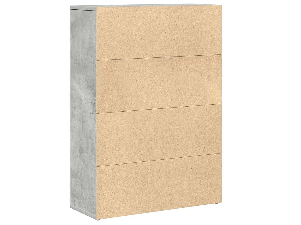 Boekenkast 60x24x85 cm bewerkt hout betongrijs