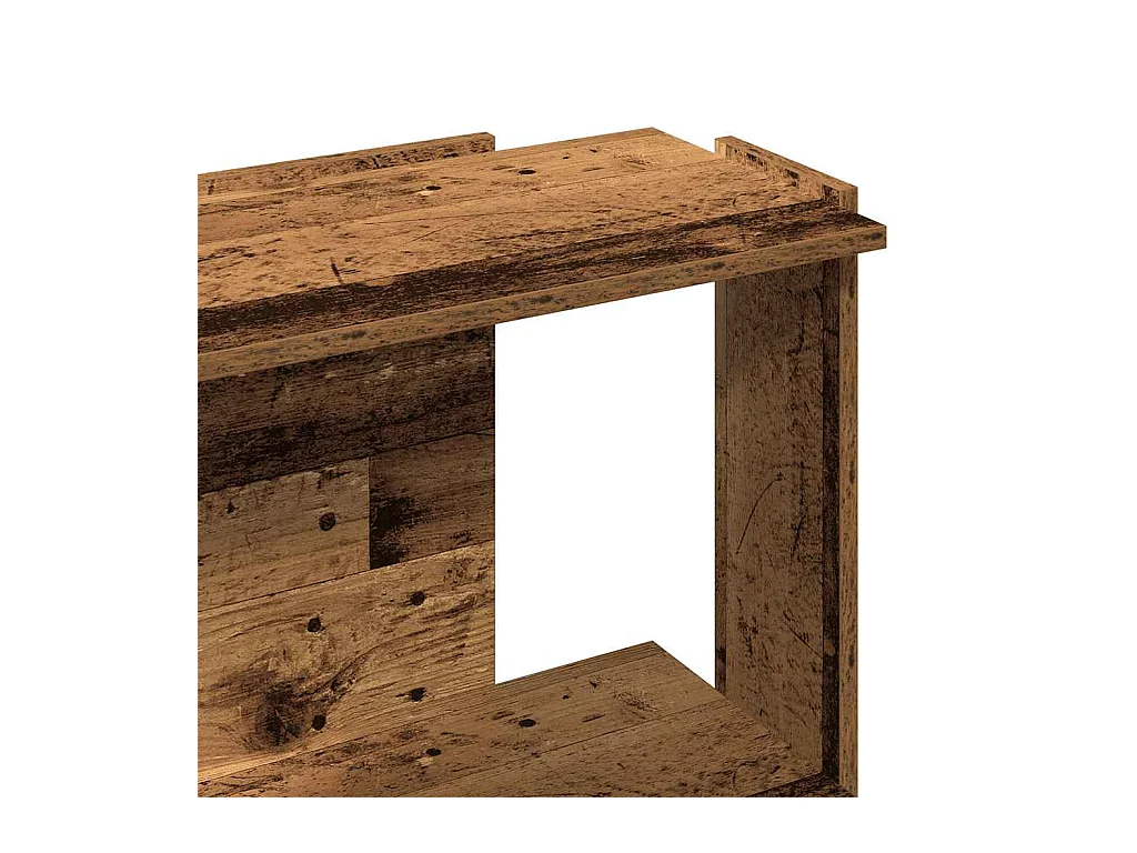 Bücherregal 3 Böden Altholz-Optik 60x30x80 cm Holzwerkstoff