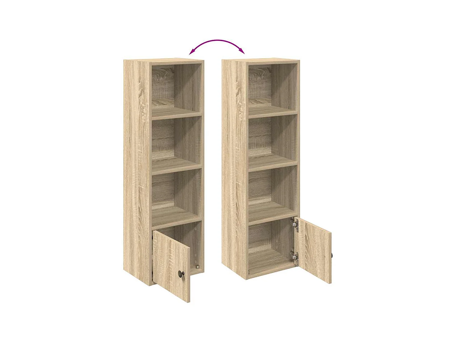 Bibliothèque chêne sonoma 31x24x102 cm bois d'ingénierie