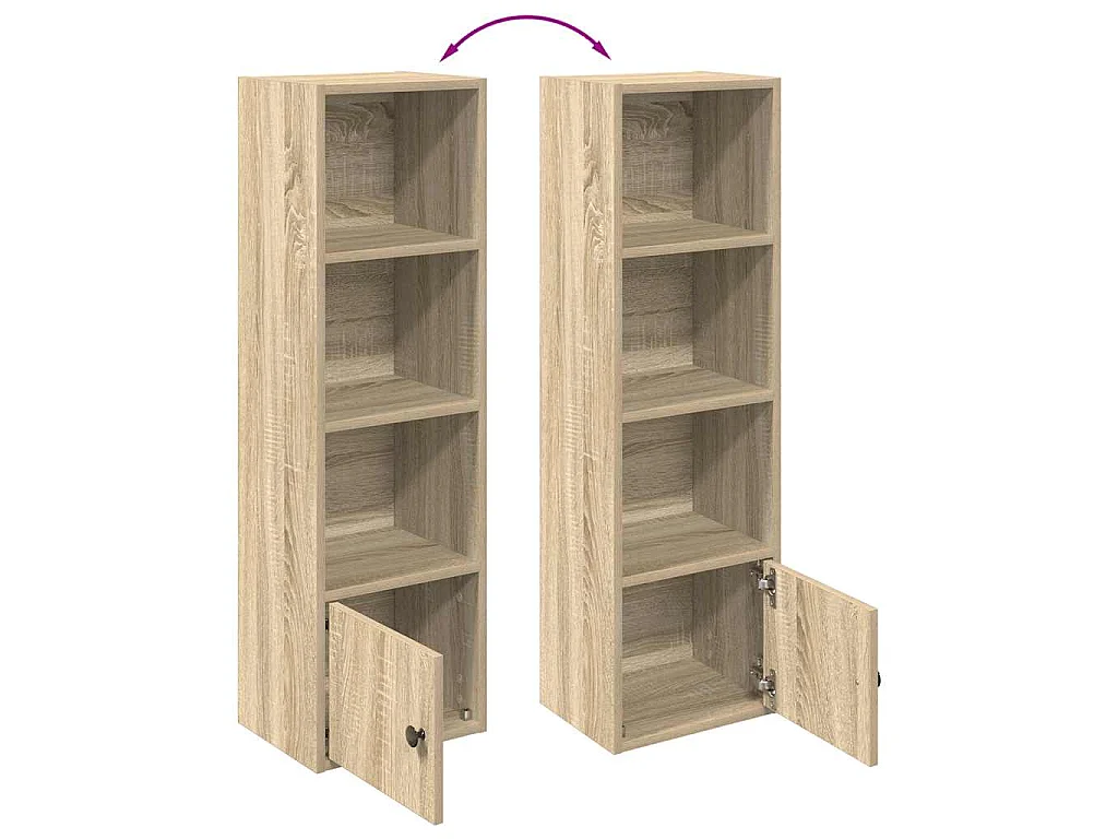 Bibliothèque chêne sonoma 31x24x102 cm bois d'ingénierie