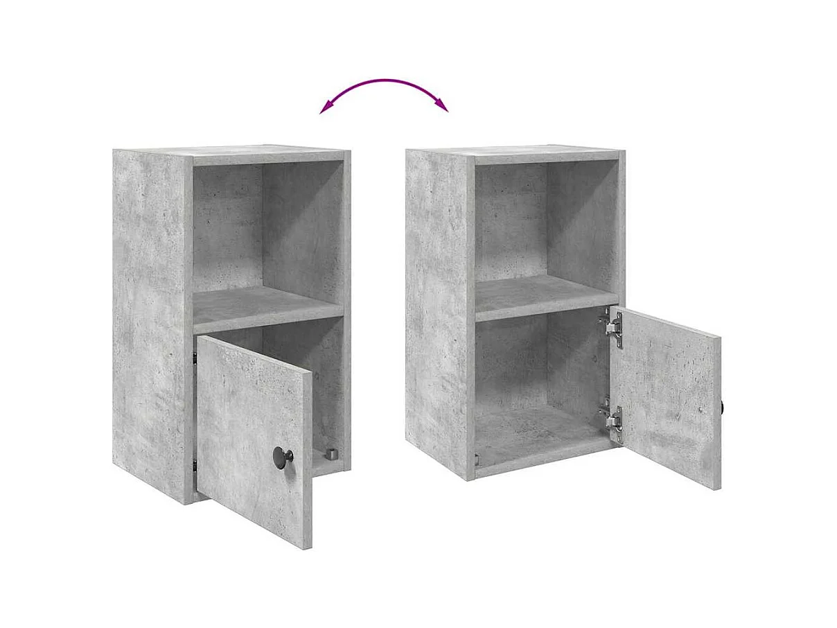 Bücherregal Betongrau 31x24x52 cm Holzwerkstoff