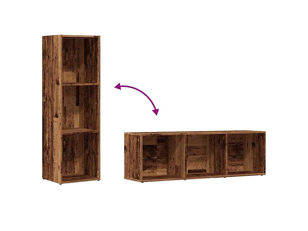Libreria in Legno Antico 36x30x114 cm in Legno Multistrato