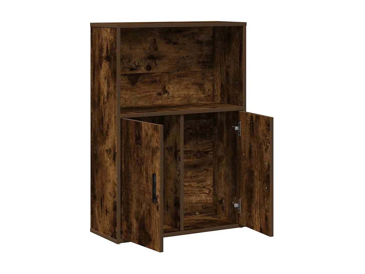 Bibliothèque chêne fumé 60x24x85 cm bois d'ingénierie