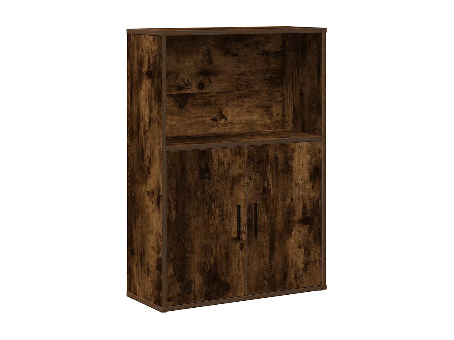 Bibliothèque chêne fumé 60x24x85 cm bois d'ingénierie