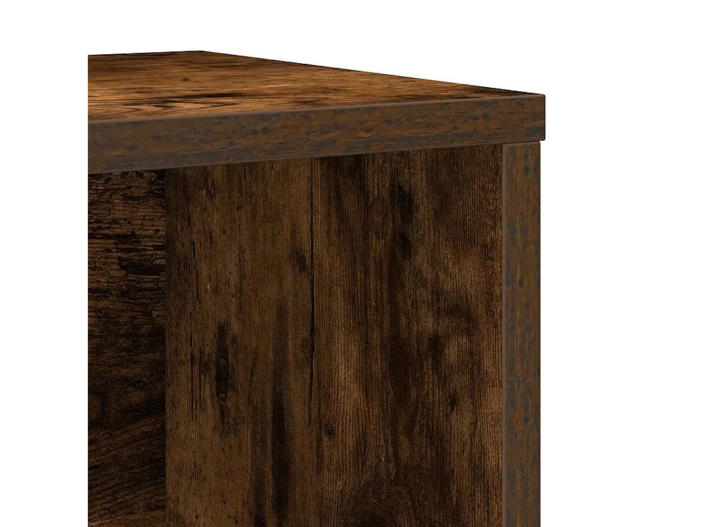 Bibliothèque chêne fumé 60x24x85 cm bois d'ingénierie