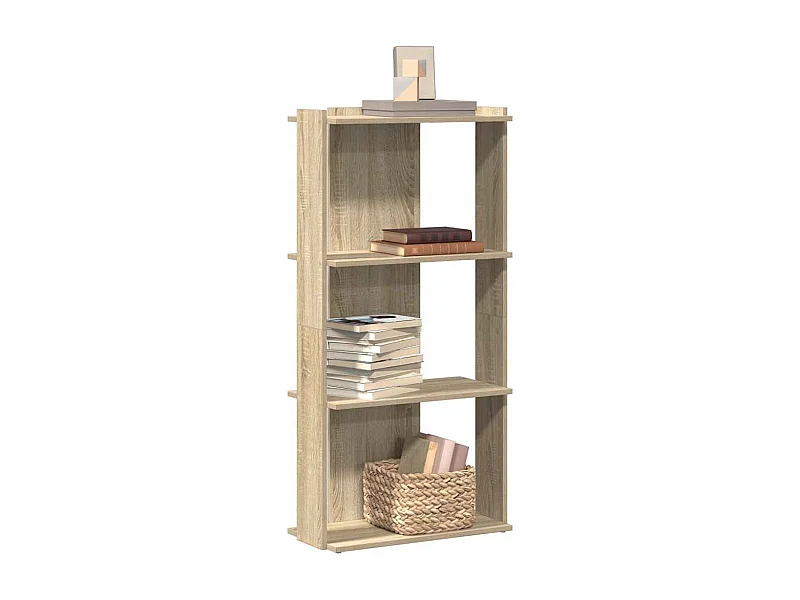 Bücherregal 3 Böden Sonoma-Eiche 60x30x120 cm Holzwerkstoff