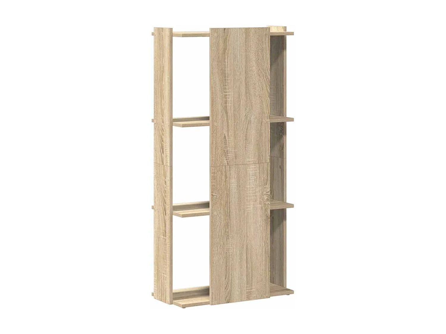 Bibliothèque à 3 niveaux chêne sonoma 60x30x120 cm