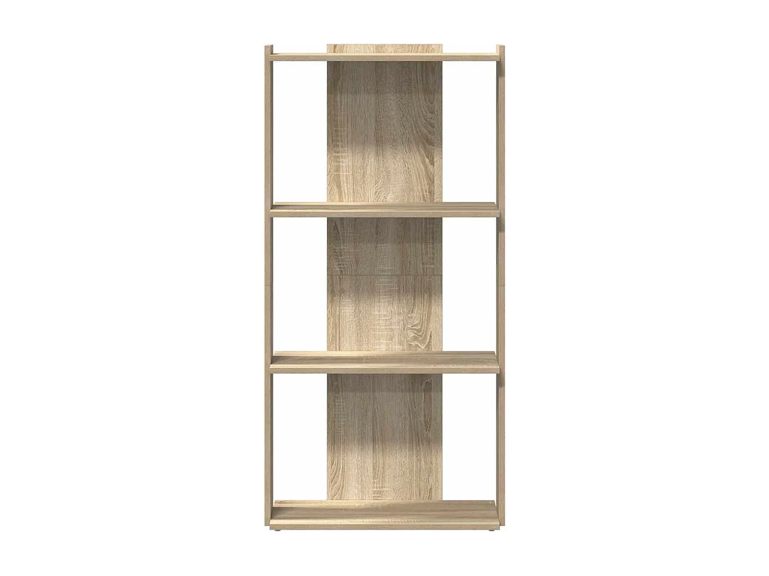 Libreria 3 Ripiani Rovere Sonoma 60x30x120 cm Legno Multistrato