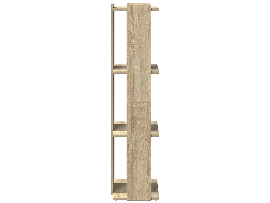 Boekenkast 3-laags 60x30x120 cm bewerkt hout sonoma eikenkleur