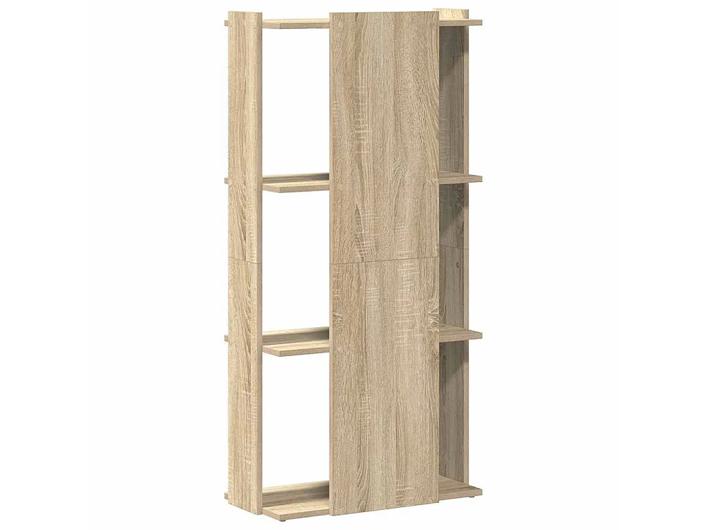 Boekenkast 3-laags 60x30x120 cm bewerkt hout sonoma eikenkleur