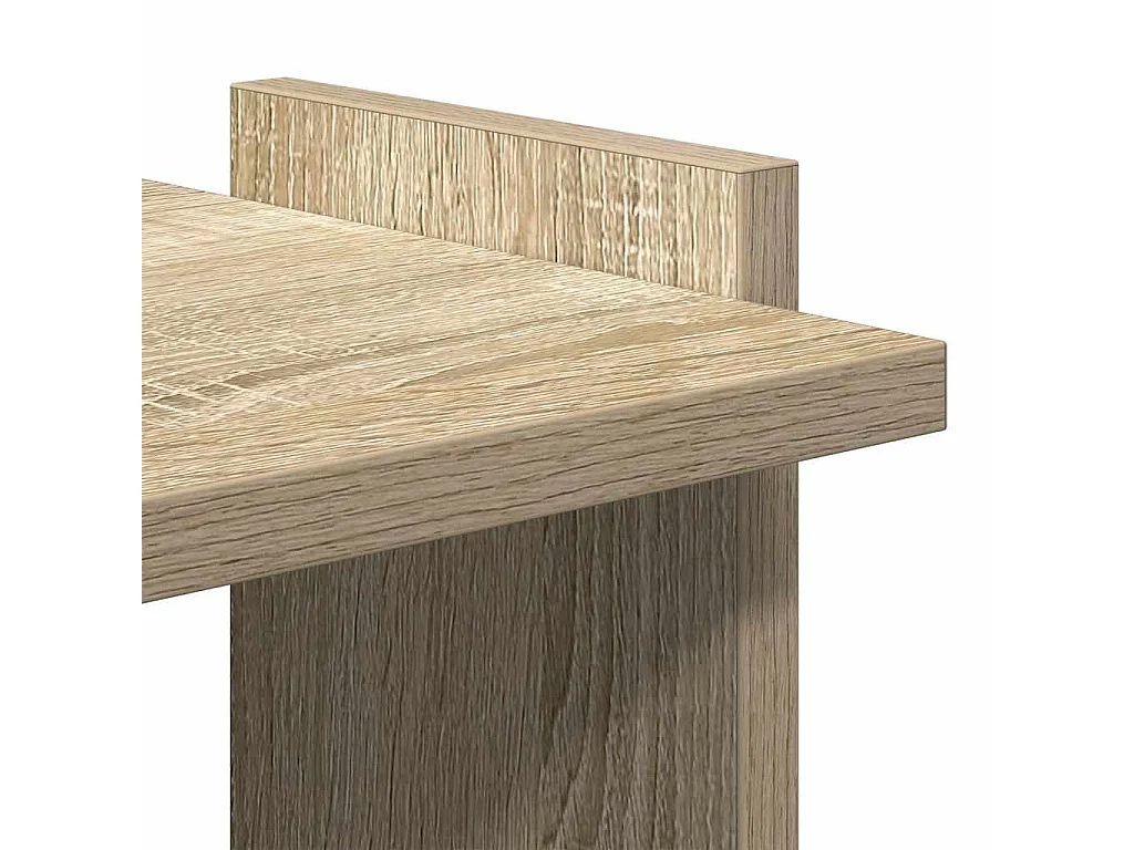 Boekenkast 3-laags 60x30x120 cm bewerkt hout sonoma eikenkleur
