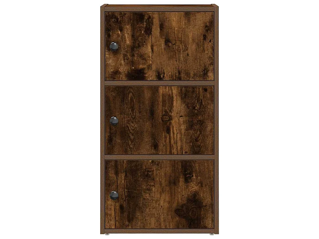 Bibliothèque chêne fumé 40x24x77 cm bois d'ingénierie