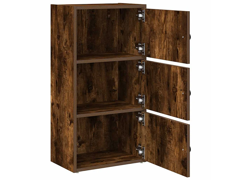 Bibliothèque chêne fumé 40x24x77 cm bois d'ingénierie