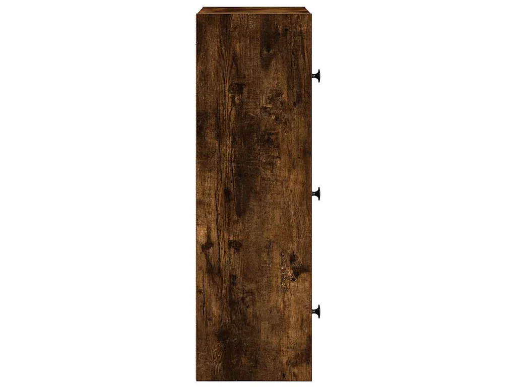 Bibliothèque chêne fumé 40x24x77 cm bois d'ingénierie