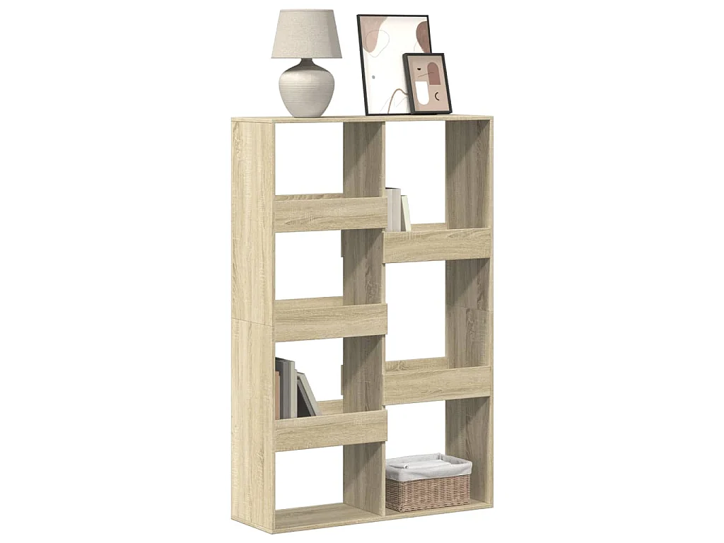 Boekenkast 100x33x155,5 cm bewerkt hout sonoma eikenkleurig