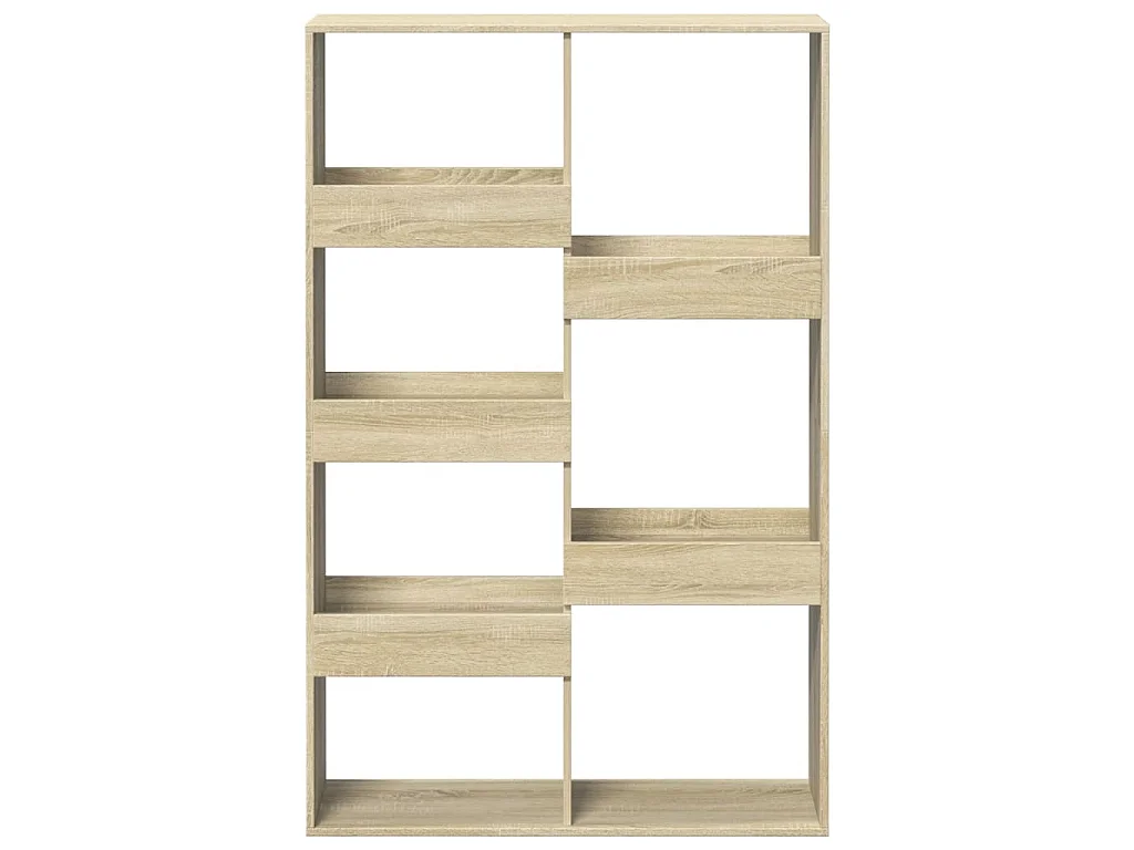 Boekenkast 100x33x155,5 cm bewerkt hout sonoma eikenkleurig
