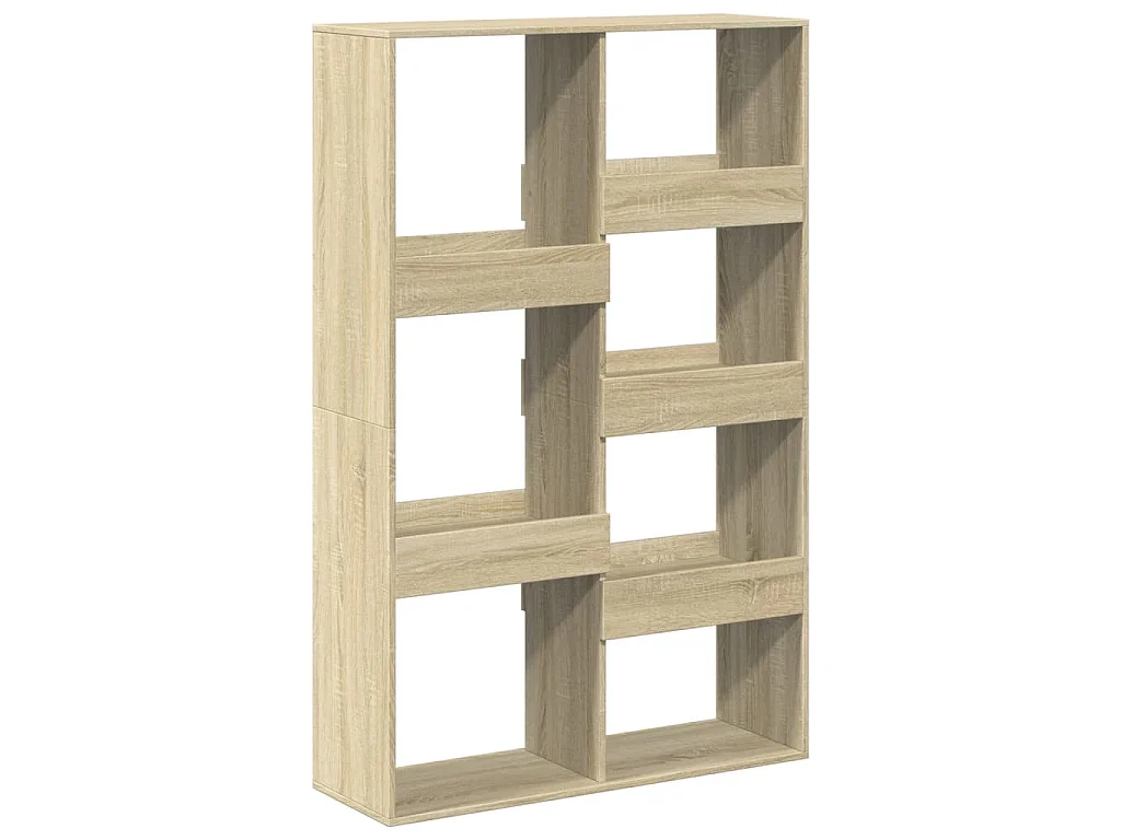 Boekenkast 100x33x155,5 cm bewerkt hout sonoma eikenkleurig