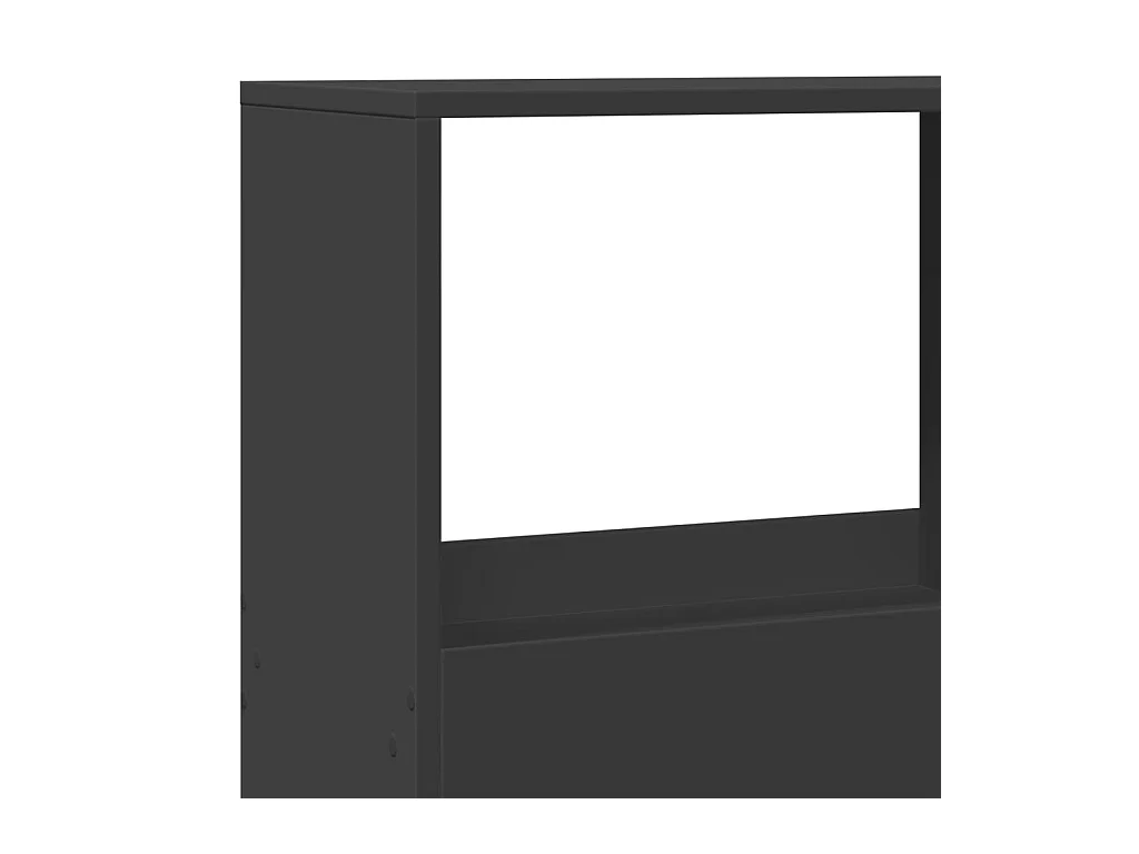 Bibliothèque noir 100x33x155,5 cm bois d'ingénierie