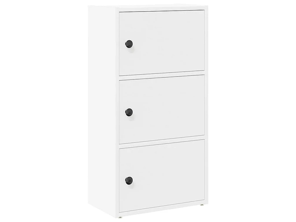 Libreria Bianca 40x24x77 cm in Legno Multistrato