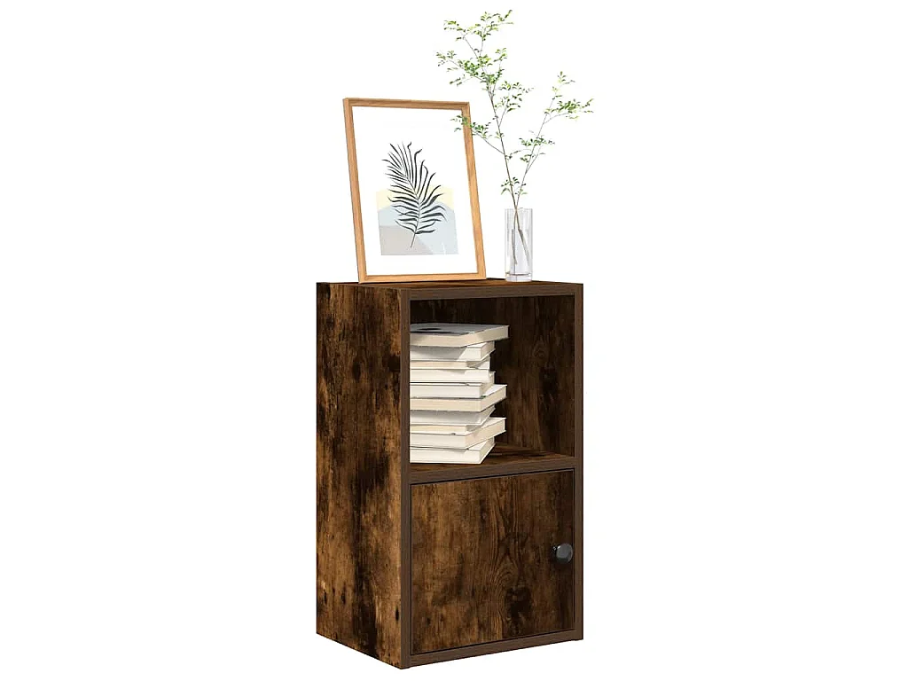 Libreria Rovere Fumo 31x24x52 cm in Legno Multistrato