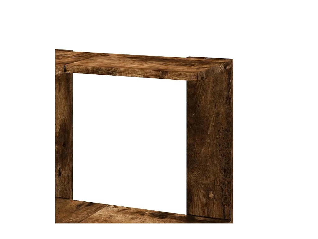 Estantería esquina 3 niveles madera roble ahumado 50x50x102 cm