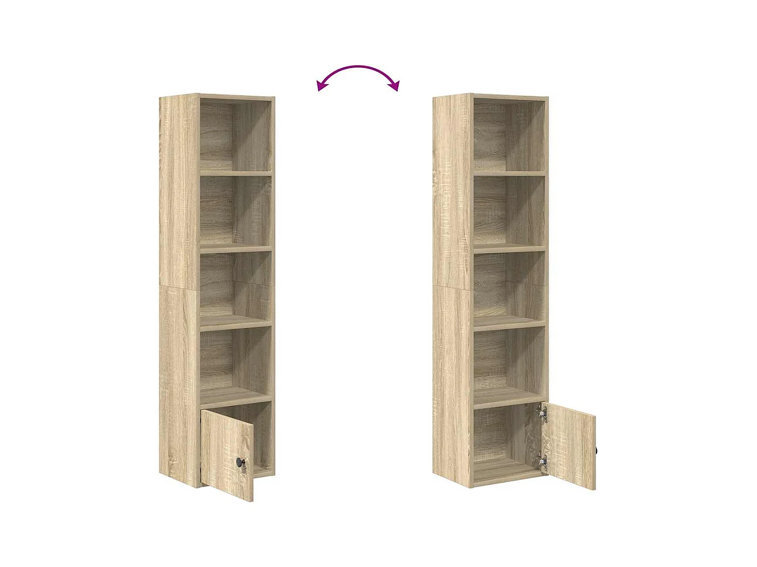 Bücherregal Sonoma-Eiche 31x24x127 cm Holzwerkstoff