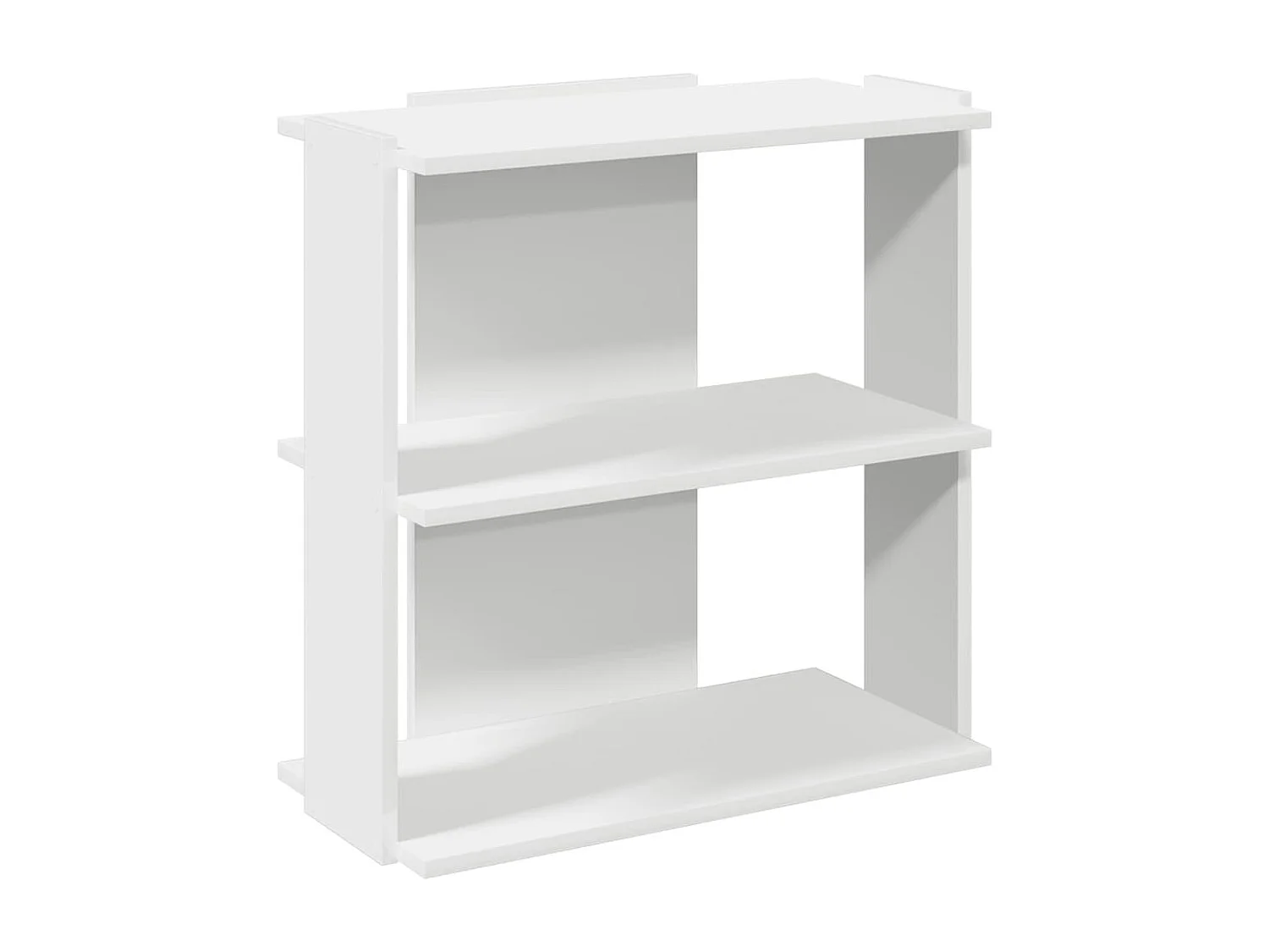 Bibliothèque à 3 niveaux blanc 60x30x60 cm bois d'ingénierie