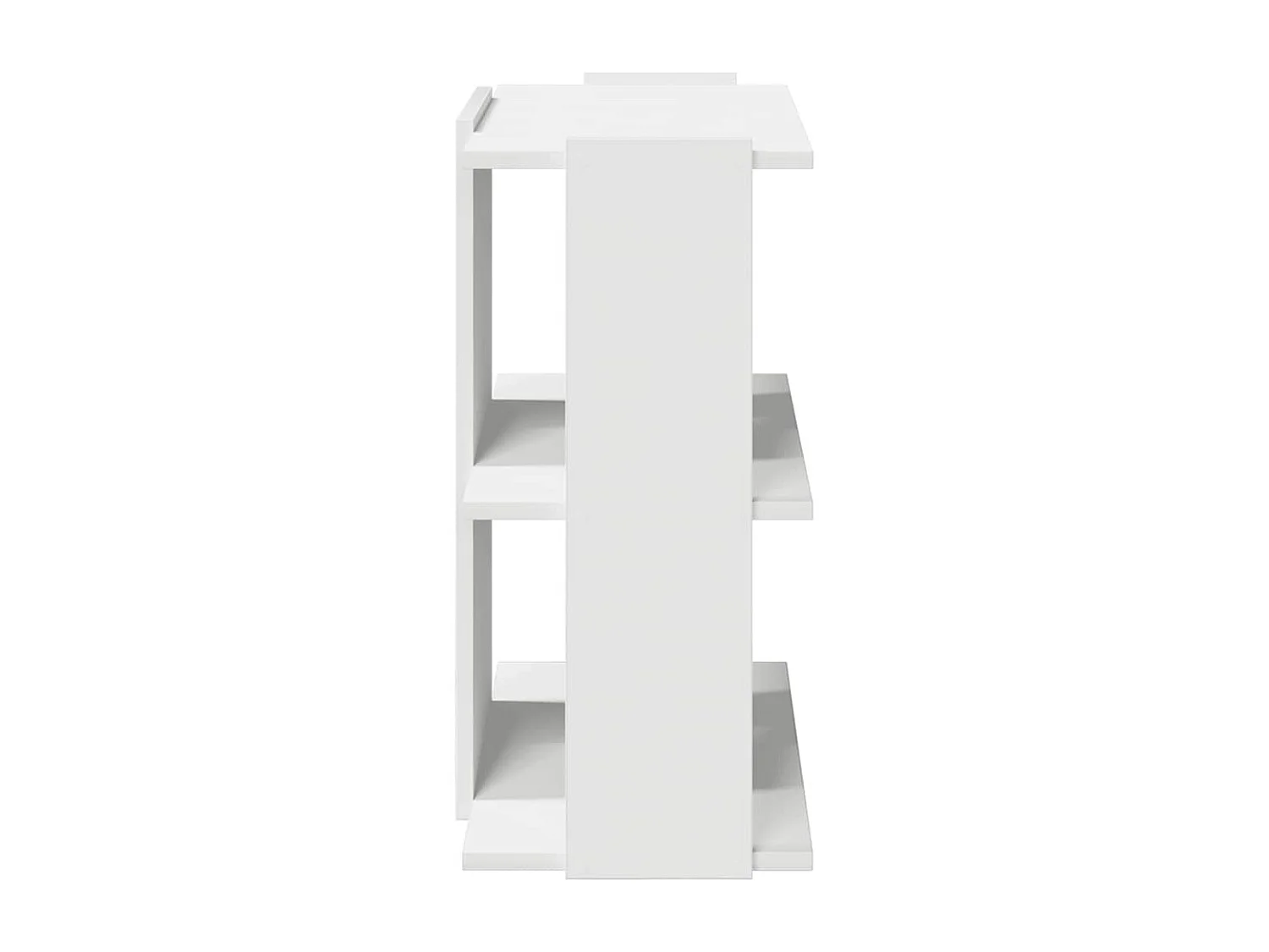 Bibliothèque à 3 niveaux blanc 60x30x60 cm bois d'ingénierie