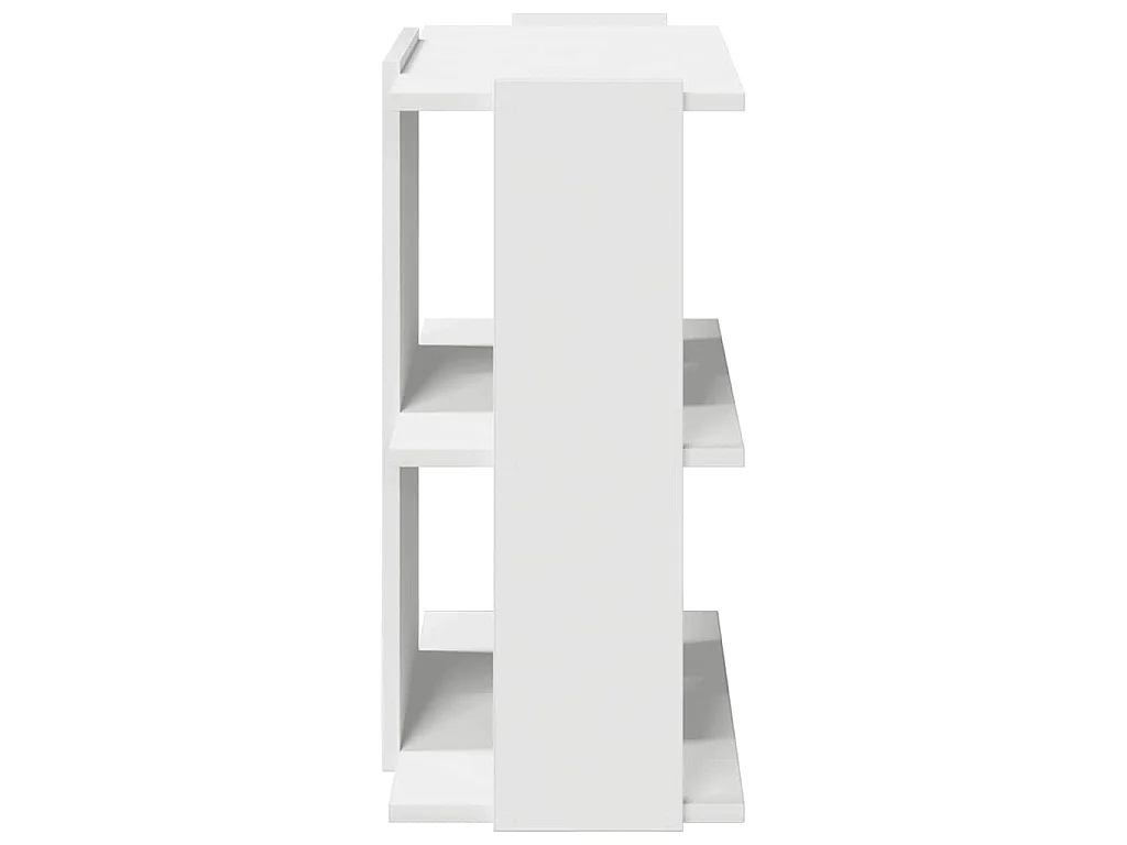 Boekenkast 3-laags 60x30x60 cm bewerkt hout wit