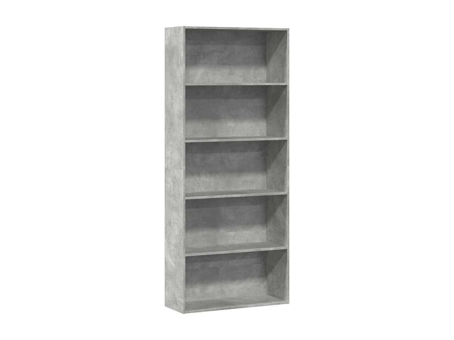 Bibliothèque gris béton 80x30x189 cm bois d'ingénierie