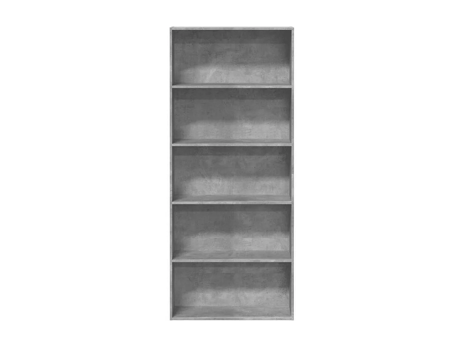 Bibliothèque gris béton 80x30x189 cm bois d'ingénierie