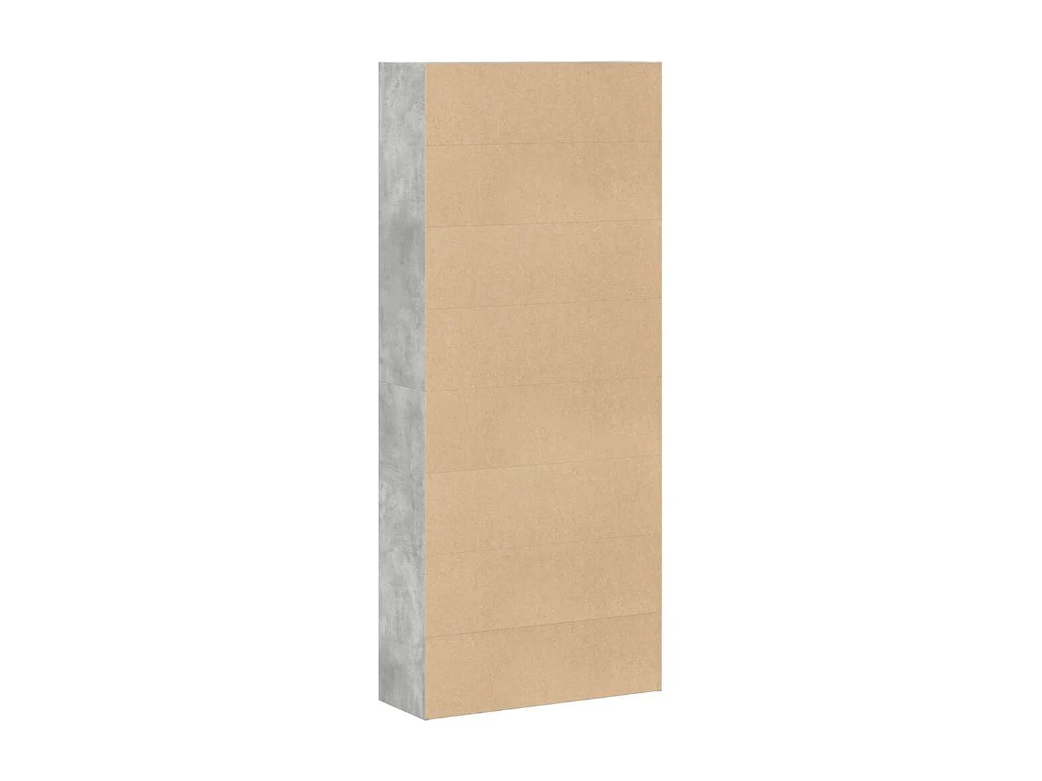 Bibliothèque gris béton 80x30x189 cm bois d'ingénierie