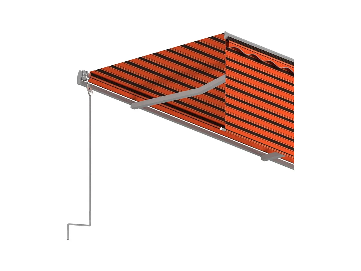 Markise Automatisch Einziehbar mit Volant 3x25m Orange  Braun