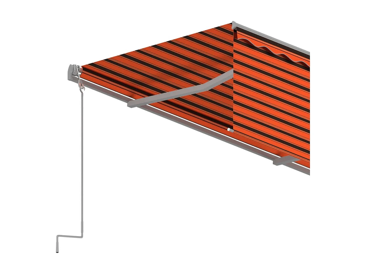 Toldo Retrátil Automático Laranja e Castanho 3x2,5m para Ambientes Externos