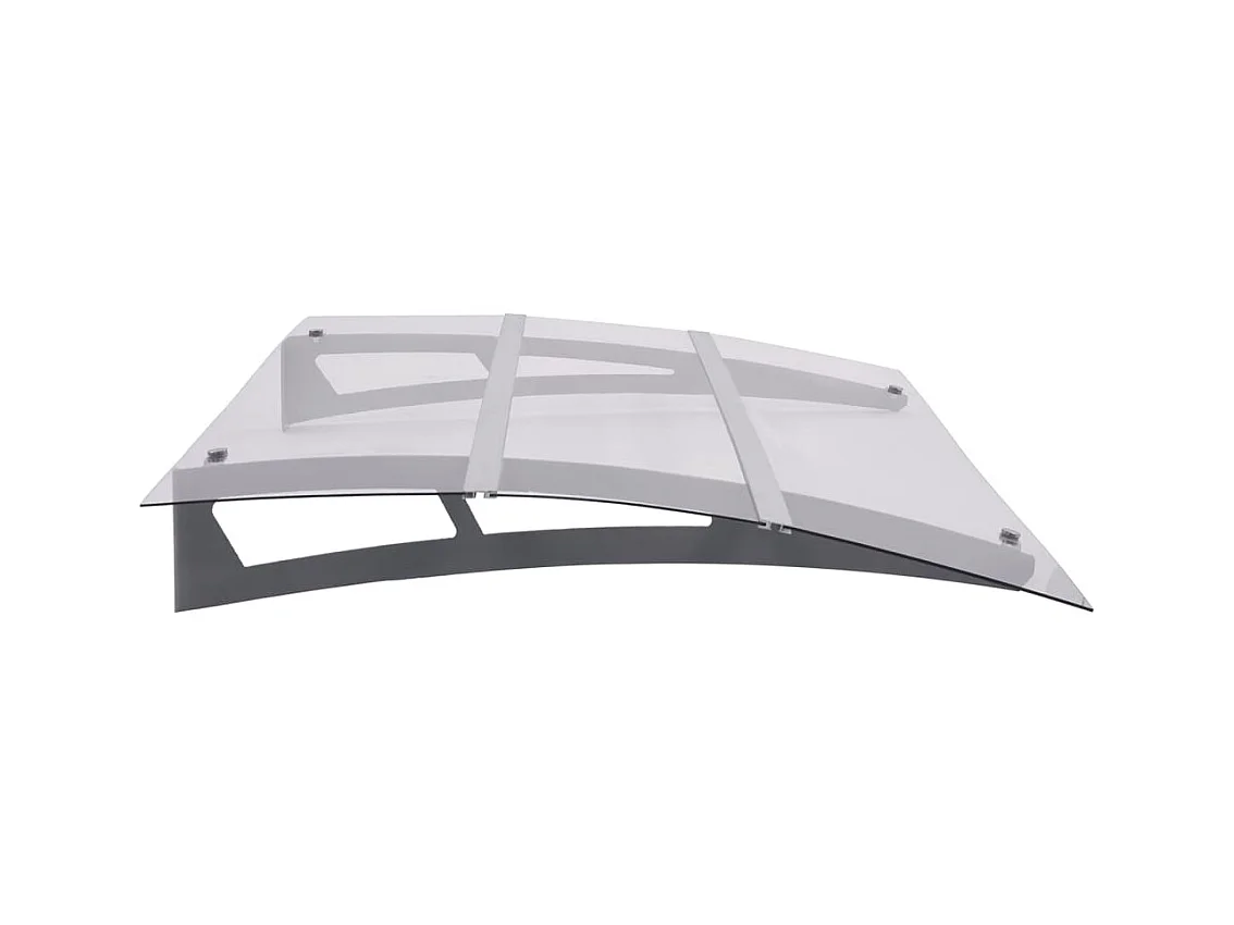 Marquesina para puerta PC plata y transparente 150x90 cm PET