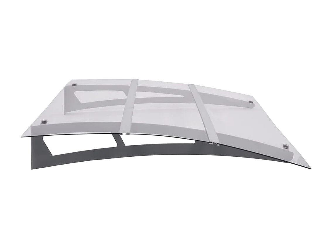 Toldo de Porta 150x90 cm em PET Prateado e Transparente para Proteção Climática
