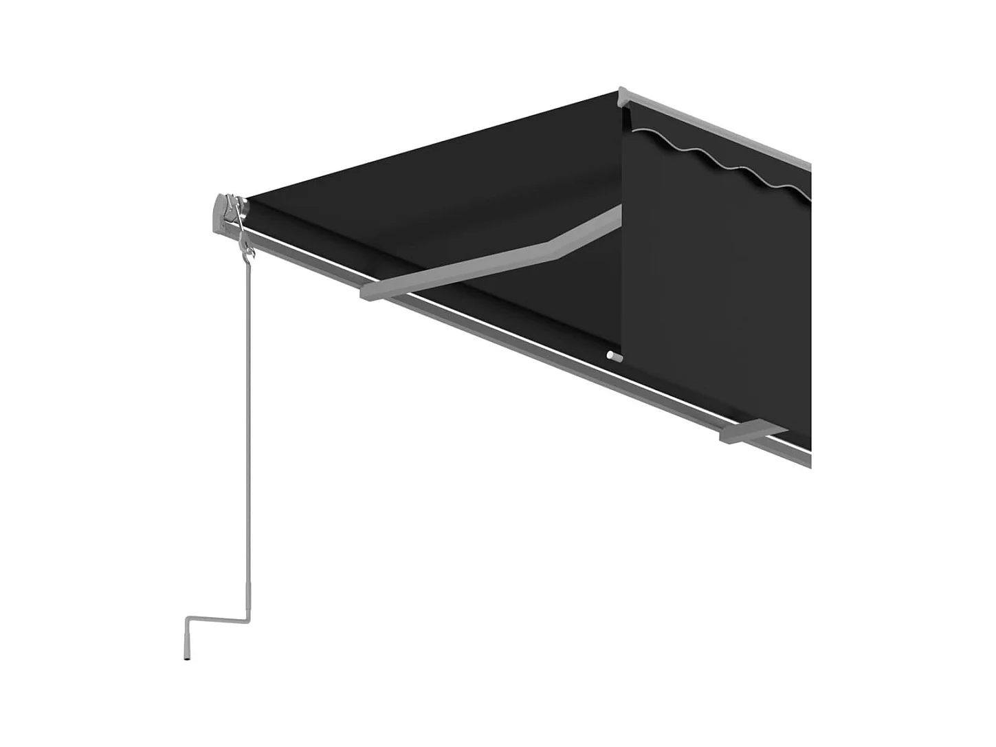 Markise Automatisch Einziehbar mit Volant 45x3 m Anthrazit