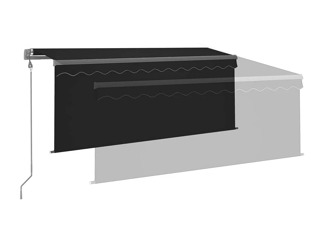 Toldo Retrátil Automático Antracite 3,5x2,5 m para Áreas Externas