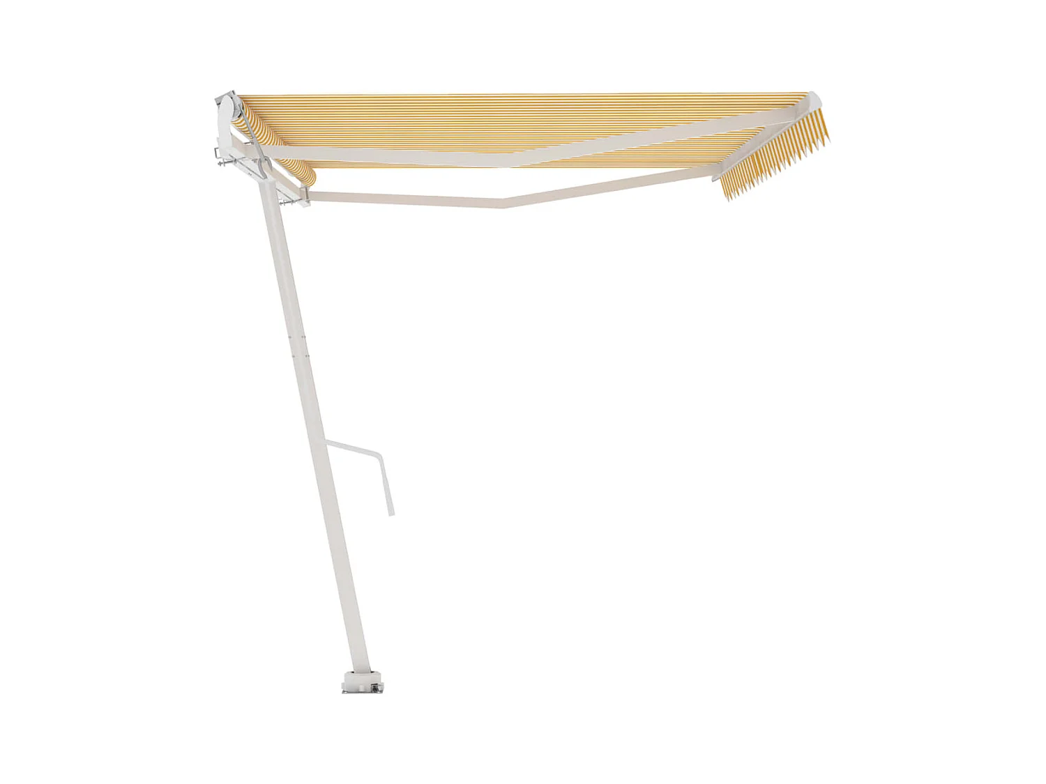Standmarkise Automatisch 500x350 cm Gelb  Weiß